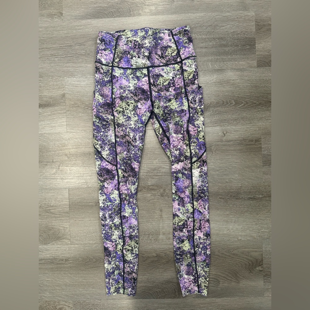 lululemon athletica Purple and Black Patterned Leggings